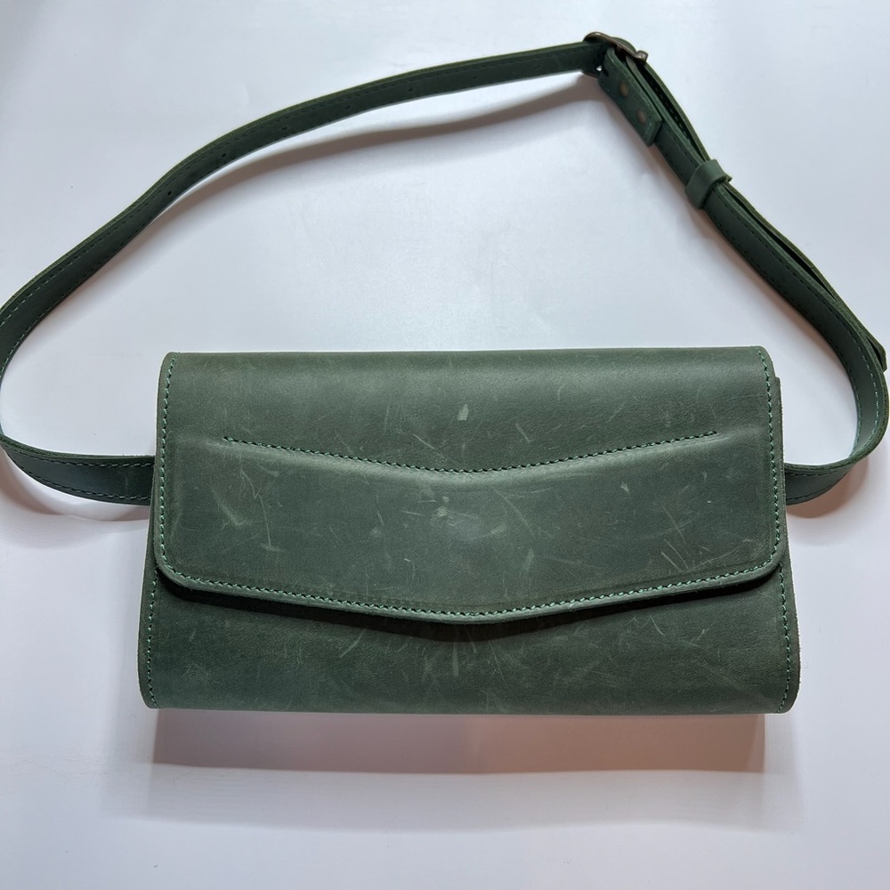 Green Leather Crossbody Bag - Picture 4 of 15